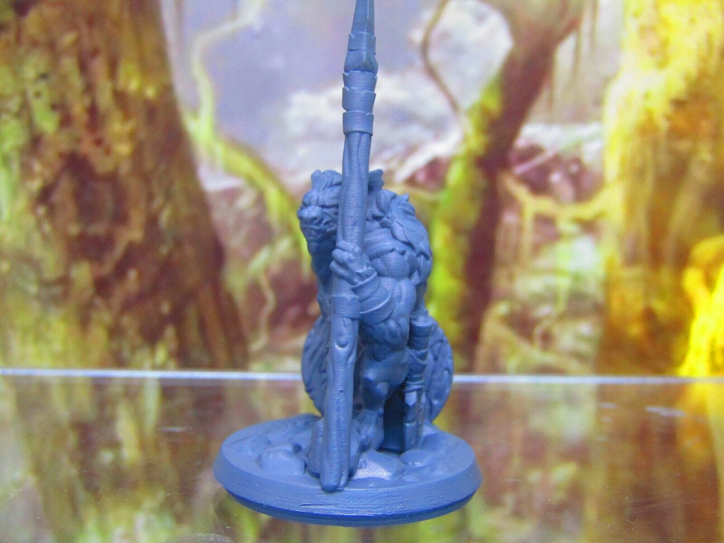 Hyenaman Fighter Warrior Soldier w/Spear/Shield Mini Figure 3D Printed Model