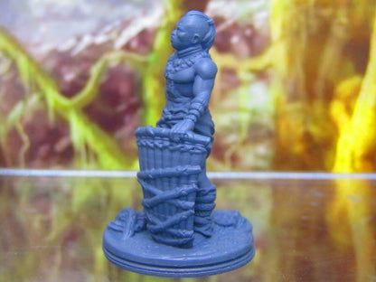 Tribal Jungle Lizard Warrior Mini Miniature Figure 3D Printed Model 28/32mm