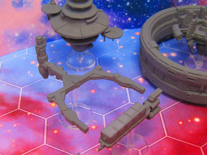 5 Piece Space Docks Shipping Port Station Starfinder Fleet Scale Starship
