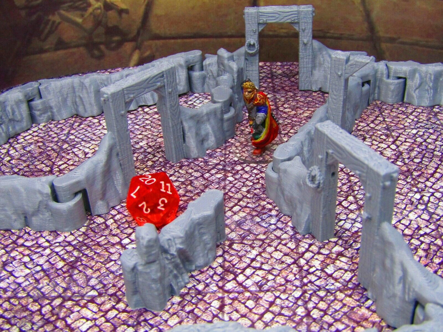 24 Piece Ore Mines DungeonSticks Map Building Wall Tile Set Scenery Terrain