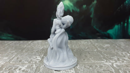 Mind Flayer Illithid W/ Scepter Mini Miniature 28mm Figure D&D 3D Printed Resin