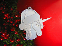 
              Unicorn w/ Hat Christmas Tree Ornament Holiday Decoration Gift for Tabletop RPG
            