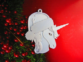 Unicorn w/ Hat Christmas Tree Ornament Holiday Decoration Gift for Tabletop RPG