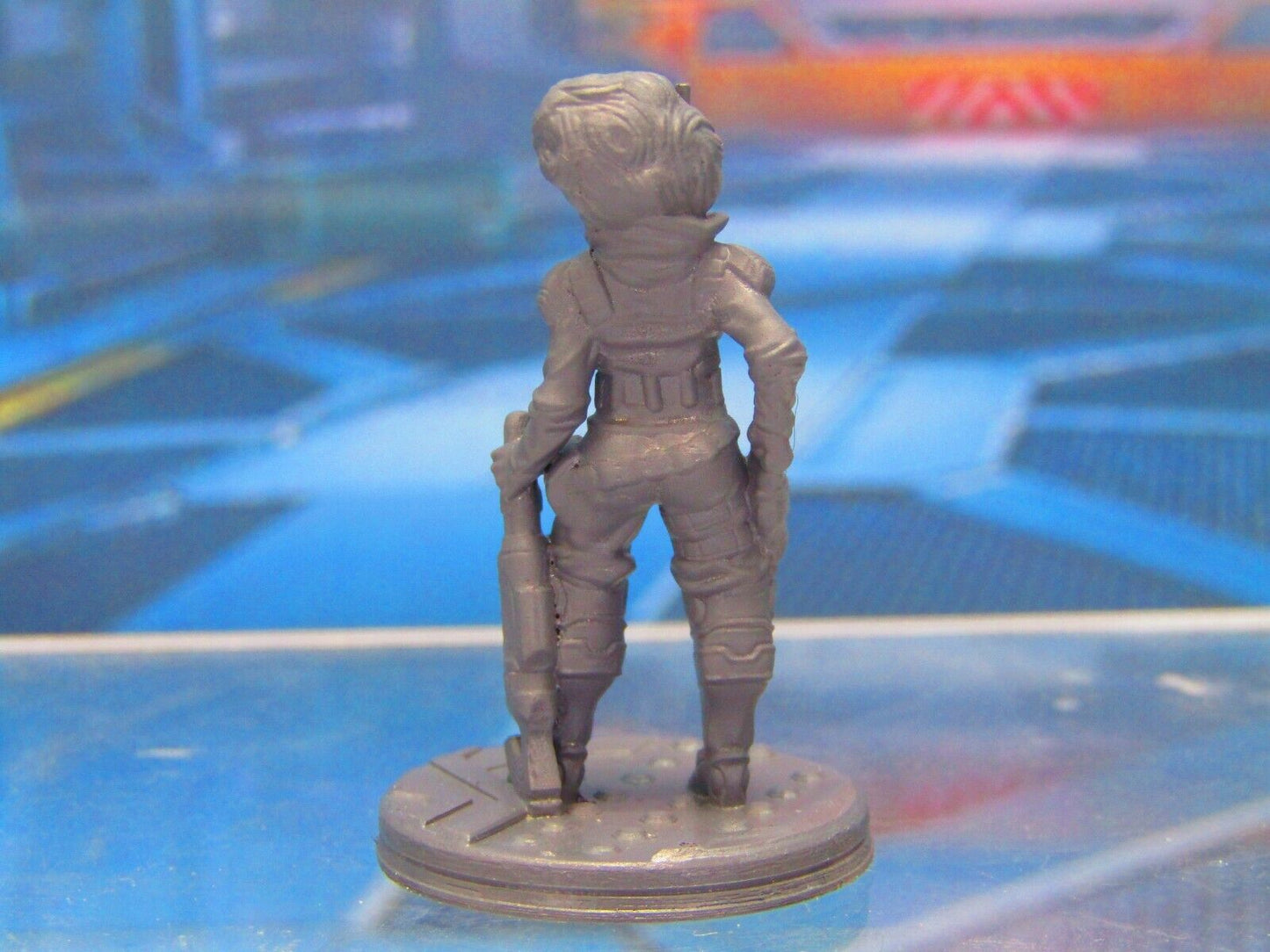 Female Human Cyberpunk Bounty Hunter Mercenary Mini Miniature 3D Printed Model