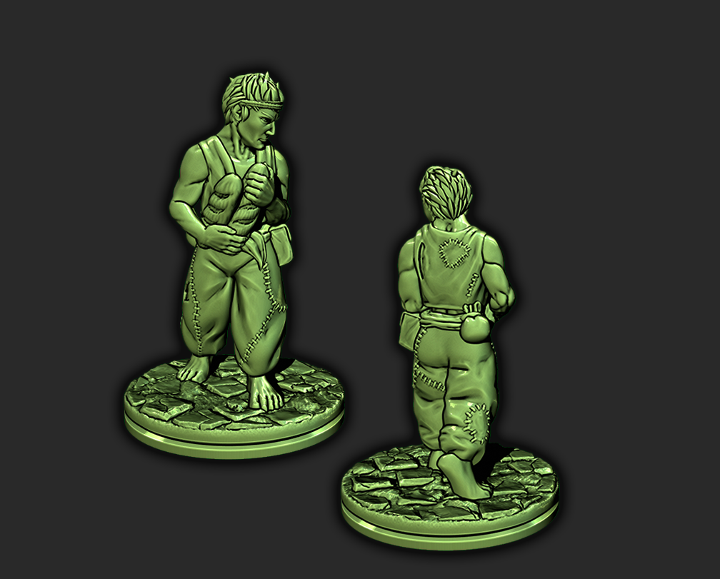 Market Patrons Villages Mini Miniatures Figure D&D Game 28-32MM 3D Printed Resin