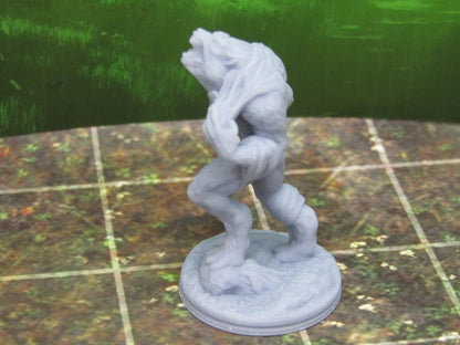 Growling Werewolf Miniature Mini 3D Printed Resin Model Tabletop Gaming D&D