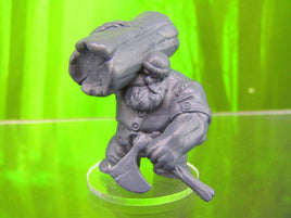 Dwarven Lumberjack Mini Miniature Figure 3D Printed Model 28/32mm Scale RPG