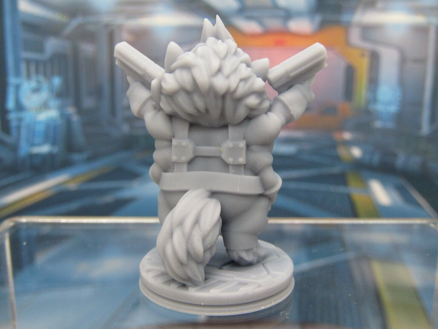 Furry Alien Fuzzy Gunner Mini Miniature Scatter Terrain Scenery 3D Printed Model