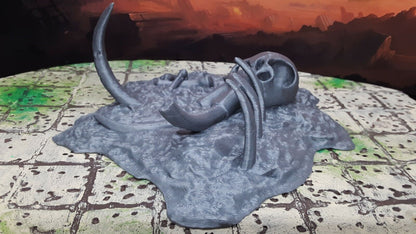 Boneyard Mammoth Skeleton Remains 28mm Scale Dungeons & Dragons Scatter Terrain