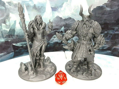 Frost Giant Pair Miniature Mini Figure Fantasy Tabletop Game Dungeons & Dragons