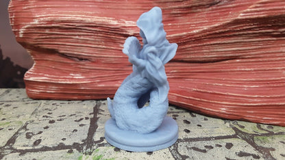 Snakefolk Sorceress Female Mini Miniature Figure 28/32mm D&D 3D Printed Resin