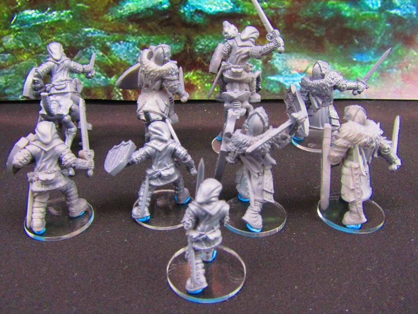 9pc Undead Skeleton Soldier & Calvary Set Mini Miniature Model Character Figure