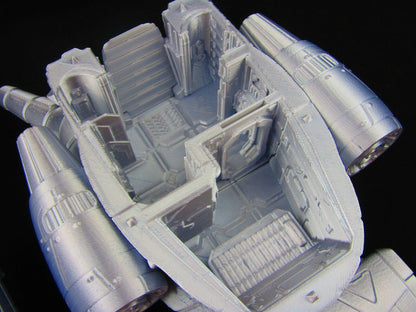 Large Modular Starfighter "Sparrowhawk" Space Ship W/ Pilot Minis Scenery SciFi