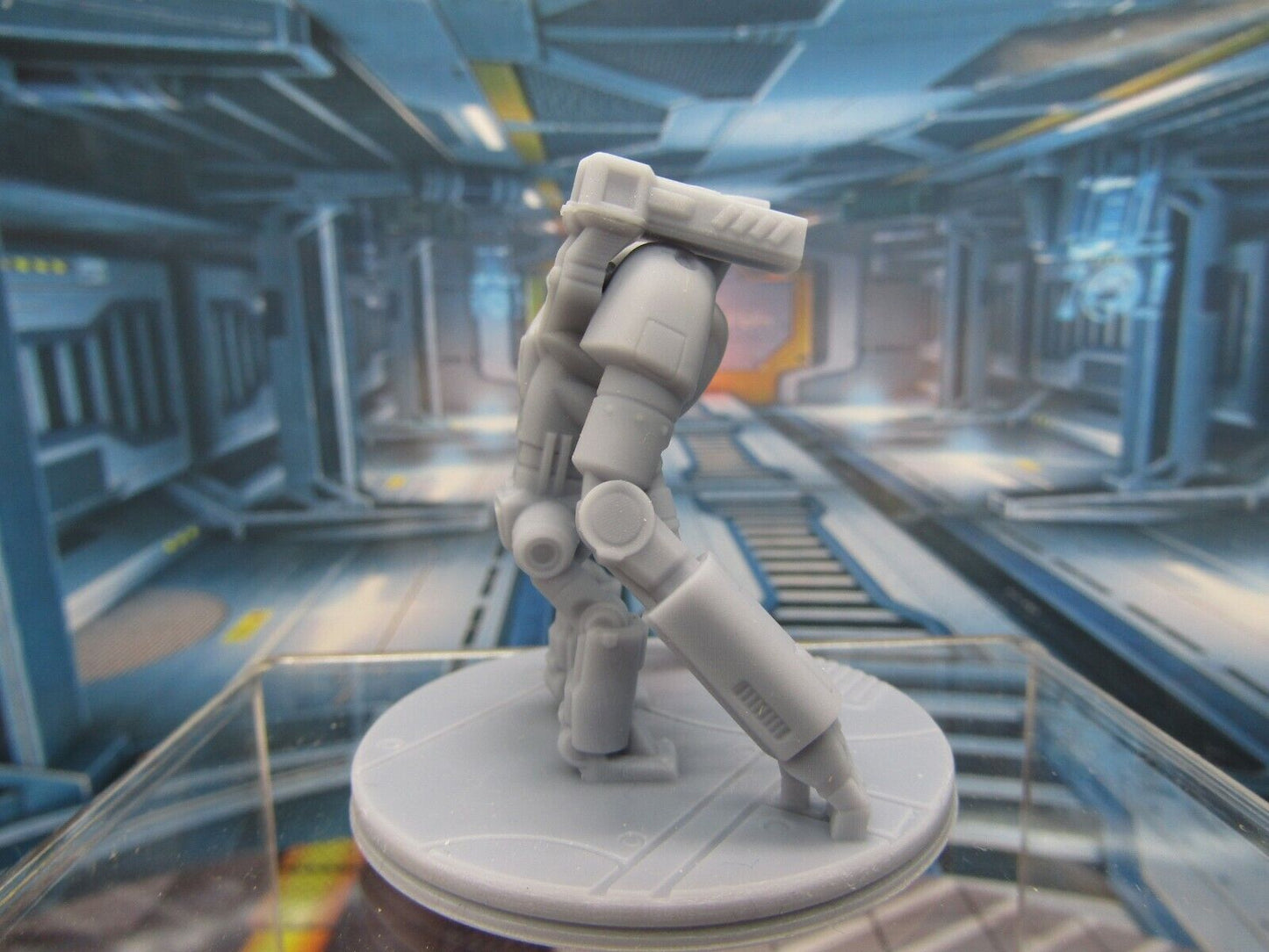 Modded R-Cee Loader Robot Droid w/ Shoulder Cannon Mini Miniature 3D Printed