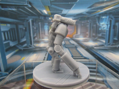 Modded R-Cee Loader Robot Droid w/ Shoulder Cannon Mini Miniature 3D Printed