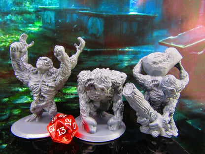 3pc Undead Zombie Mutant Gorilla Set Mini Miniature Model Character Figure