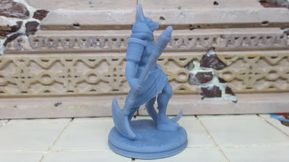 Egyptian Anubis Warrior W/ Poleaxe Mini Miniature Figure D&D 3D Printed Resin