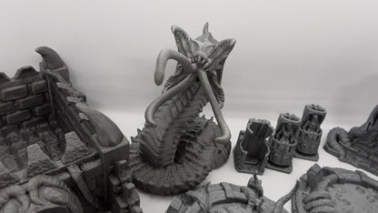 26 Piece Den of Alien Evil Mindflayer Encounter Scatter Terrain Set Scenery D&D