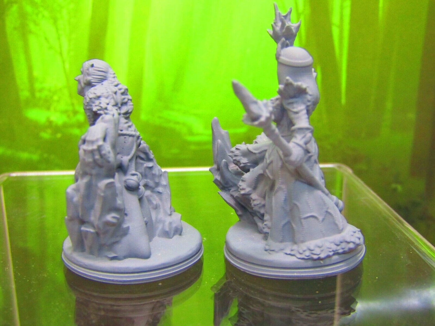 Pair of Witches Good Witch and Bad Witch Set Mini Miniature 3D Printed Model