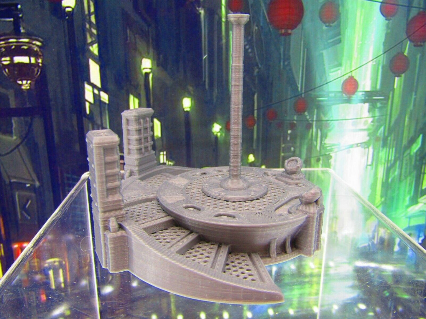 Nightclub Stripper Stage & Pole Miniature 3D Printed Model 28/32mm Scale Sci Fi