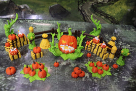 32pc Color Patchmaster Pumpkin Monster Jack o Lantern Encounter Scatter Terrain