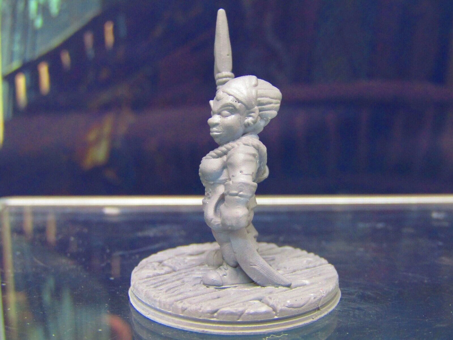 Gnome Female Sailor W/Spear Mini Miniature Figure 3D Printed Model 28/32mm Scale