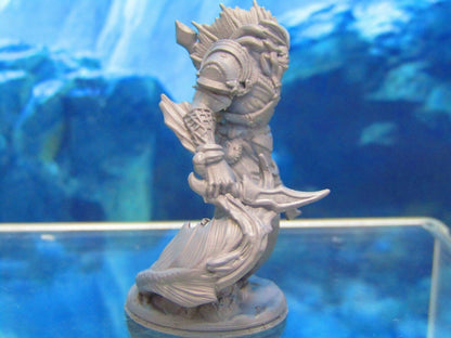 Merrow Merman Monster Creature w/ Spear Mini Miniature Figure 3D Printed Model