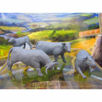 
              4pc Cows Cattle Farm Animals LIvestock Mini Miniature 3D Printed Figure Model
            