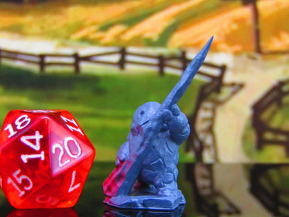 Clod Pikeman Earth Elemental Dirt Folk Mini Miniature Model Character Figure