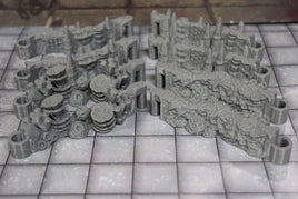 8pc Underwater Sea Labyrinth Coral Straight Dungeonsticks Walls Map Set Scenery