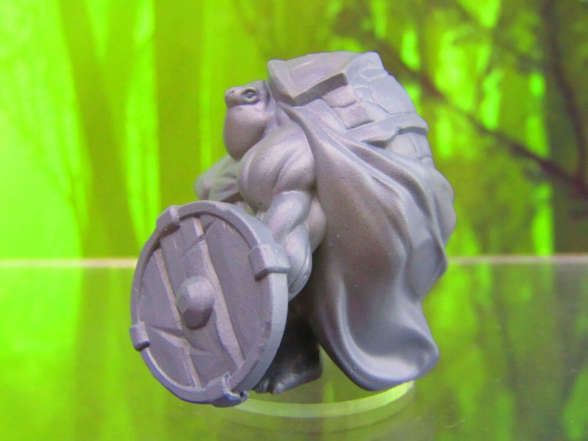 Tortle Paladin Turtle Man Mini Miniature Figure 3D Printed Model 28/32 ...