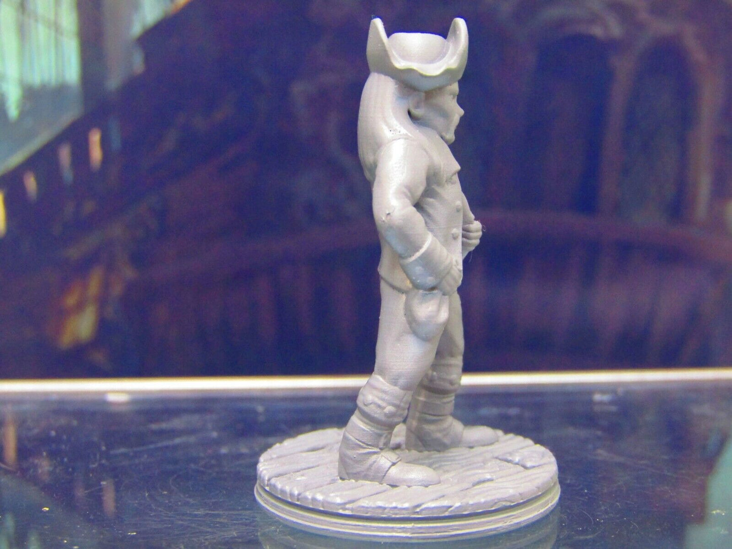 Human Pirate Crewman w/ Pirate Hat Mini Miniature Figure 3D Printed Model