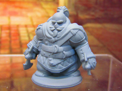 Dwarven Rogue Thief Assassin Mini Miniature Dwarf 3D Printed Model 28/32mm Scale