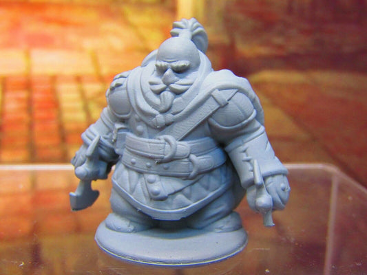 Dwarven Rogue Thief Assassin Mini Miniature Dwarf 3D Printed Model 28/32mm Scale