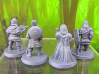 
              4pc Town Guards Set Mini Miniatures 3D Printed Resin Model Figure 28/32mm Scale
            