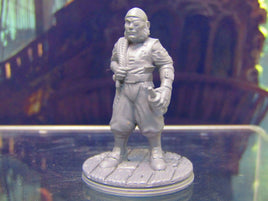 Bandana Wearing Human Pirate Crewman w/Bottle Miniature Figure 3D Printed Model