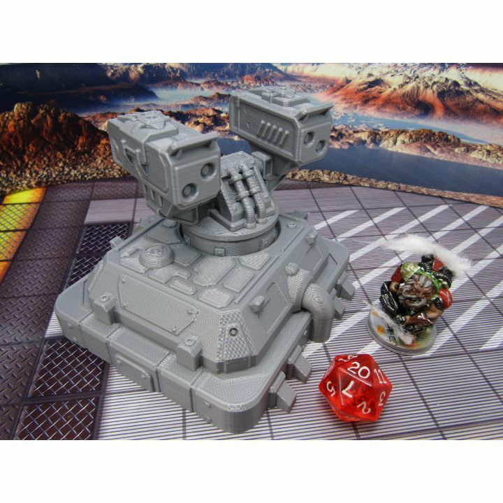 Large Short Range Missile Turret Scatter Terrain Scenery Miniature 3D Printed