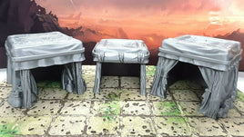 6 Piece Market Tent Set Scatter Terrain Tabletop Scenery Dungeons & Dragons