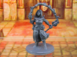 Dark Elf Sorceress Wizard w/ Wand Mini Miniature Figure 3D Printed Model 28/32mm