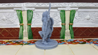 Palace Soldier Guard Fighter w Spear Mini Miniature Figure 28-32MM Resin Printed