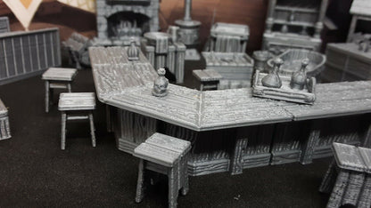 37 Piece Inn & Tavern Bar Set Scatter Terrain Dungeons & Dragons Mini Model