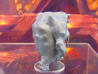 Ice Frost Bear Mini Miniature Figure 3D Printed Model 28/32mm Scale RPG Fantasy