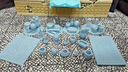 18 Piece Set Market Bazaar Shop Scatter Terrain Scenery Mini Miniatures Tabletop