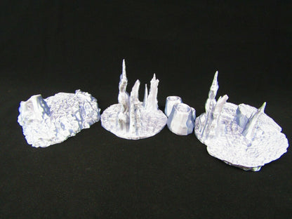 4pc Lava Pools Set  Scatter Terrain Scenery 3D Printed Mini Miniature Model