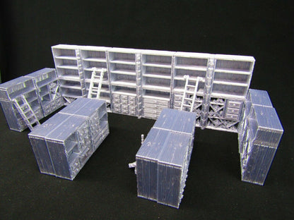 19pc Book Shelves Library Set Scatter Terrain Scenery 3D Printed Mini Miniature