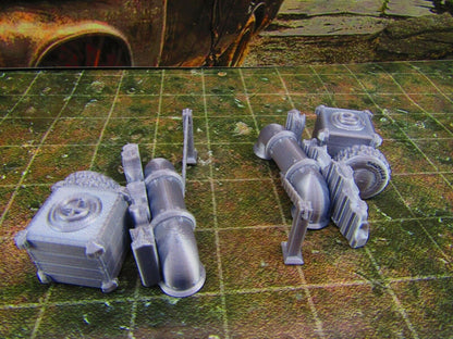 2pc Junk Street Rubble B Scatter Terrain Scenery Wasteland Apocalypse Dystopian