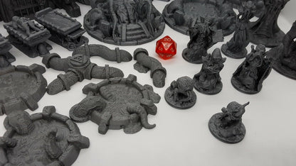 26 Piece Den of Alien Evil Mindflayer Encounter Scatter Terrain Set Scenery D&D