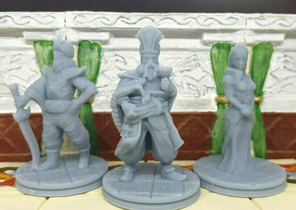 Arabian King, Prince, & Princess Mini Miniature Figure 28-32MM Resin 3D Printed