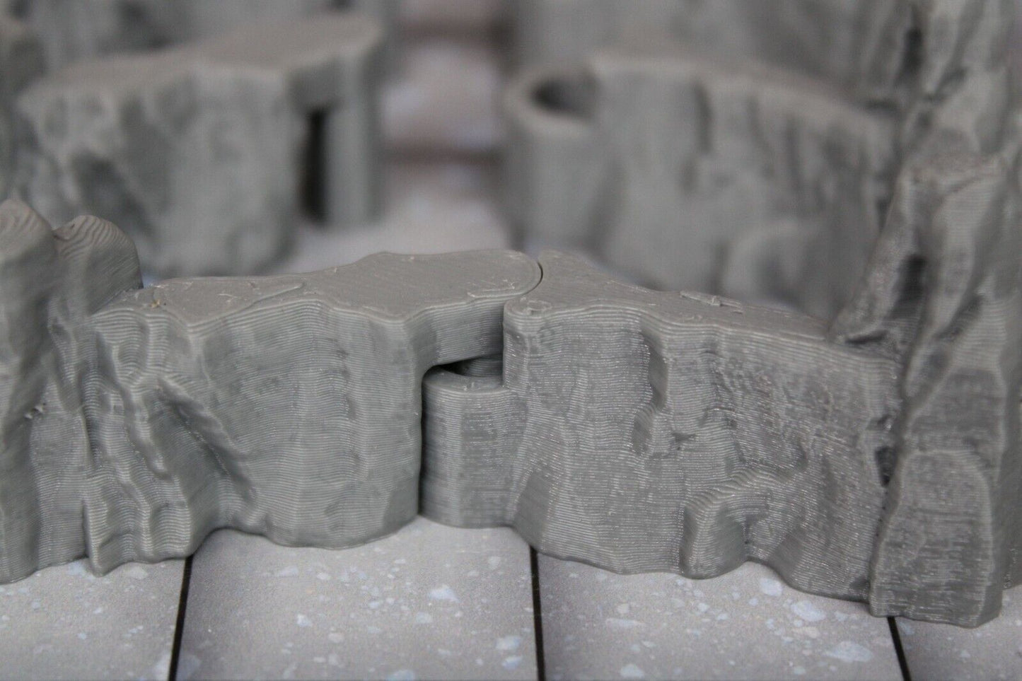 8pc Dry Cavern Dungeonsticks Stone Wall Ends Walls Map Tile Set Scenery D&D