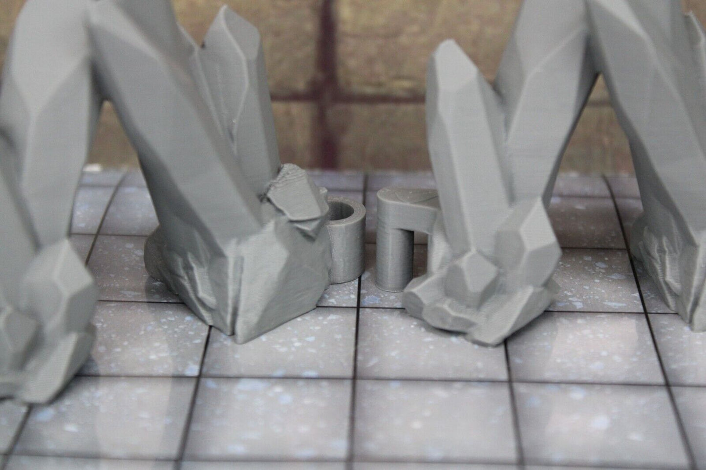 4pc Crystal Caverns Dungeonsticks Doorways Walls Map Tile Set Scenery D&D
